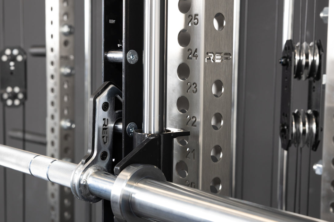 REP Fitness PR-5000 Rack with a Smith Machine Rack Attachment and Stainless Steel Rack Uprights