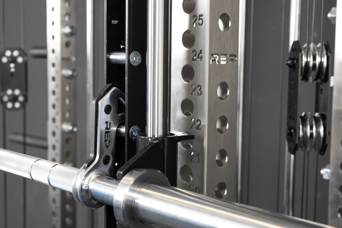 REP Fitness PR-5000 Rack with a Smith Machine Rack Attachment and Stainless Steel Rack Uprights