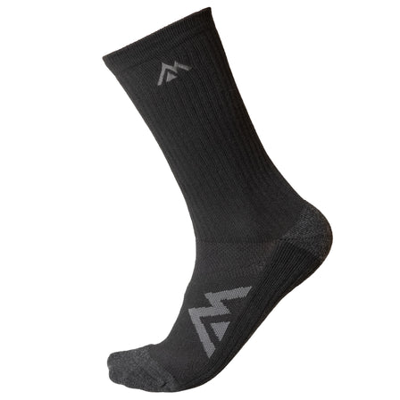 The REP Fitness REP® Midweight Crew Sock in Heather Black/Heather Cool Gray front