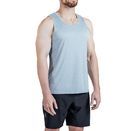 The REP Fitness Men's Sigmatech Tank Top in Heather Dusty Blue front