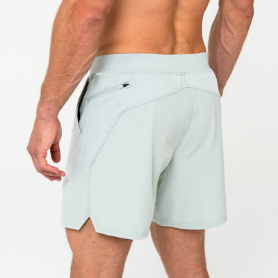 The REP Fitness Men's Pinnacle Shorts in Aqua Gray back