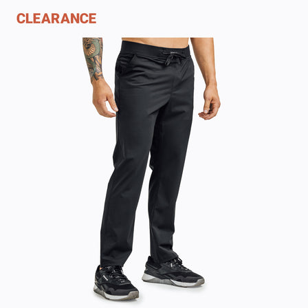 Clearance for the REP Fitness Men's Felix Pants in Black on body