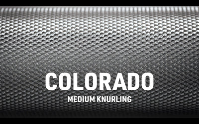 Close-up image of REP Colorado medium-depth volcano-style Knurling