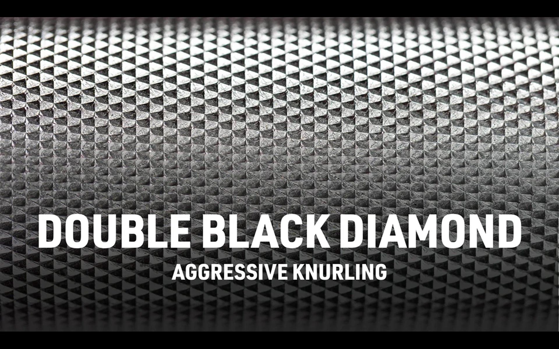 Close-up image of REP Double Black Diamond aggressive mountain-style knurling