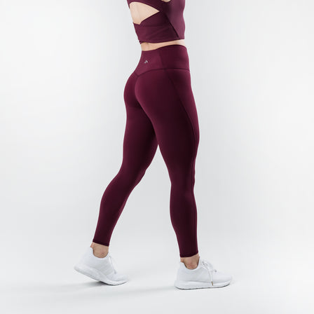 The REP Fitness Women's Eos Legging in Wine back