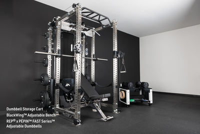 The Ultimate Ares 2.0 Home Gym Package with the BlackWing adjustable bench