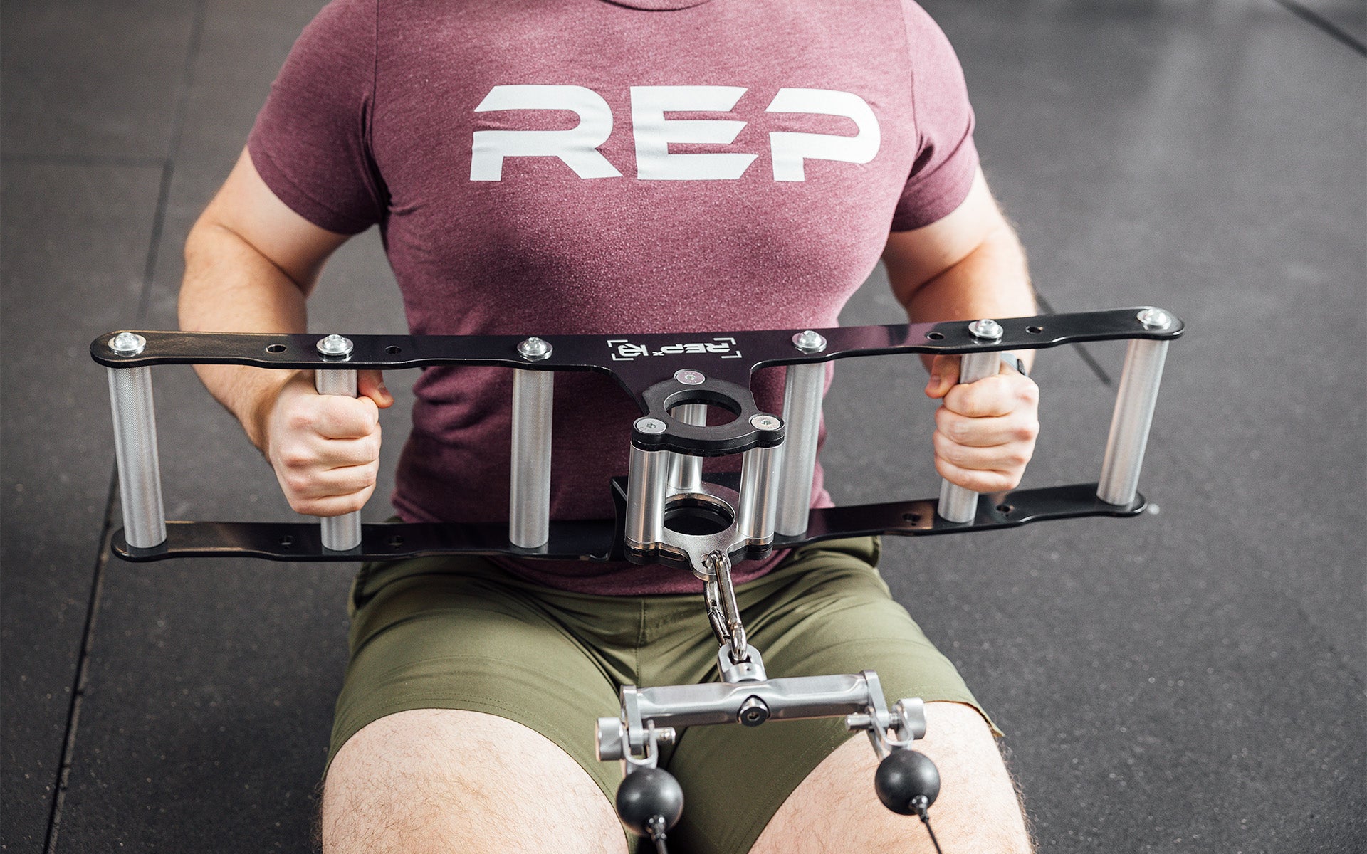 REP® x Kleva Built® Atlas™ Multi-Grip Cable and Landmine Attachment