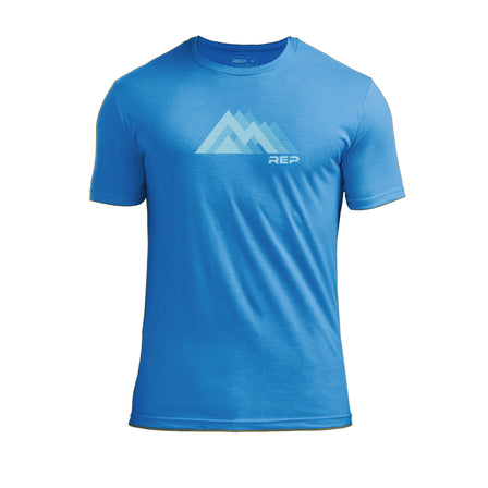 The REP Fitness Summit Tri-Blend Crew T-Shirt in Heather Royal Blue front