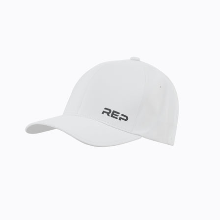 The REP Fitness REP® Performance Cap in White/Black front