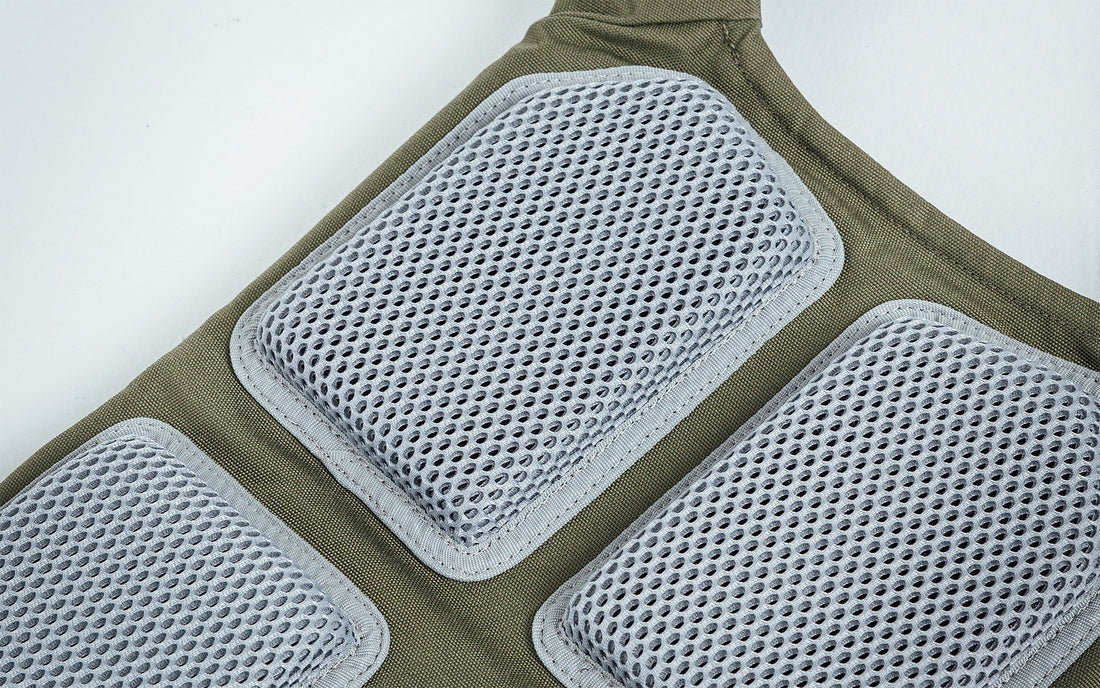 View of the padding on the inside of the Strata Weight Vest