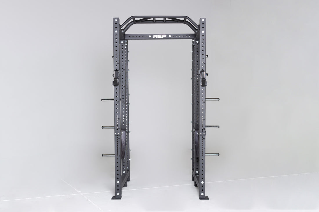Logo Plate Crossmember on PR-4000 Power Rack